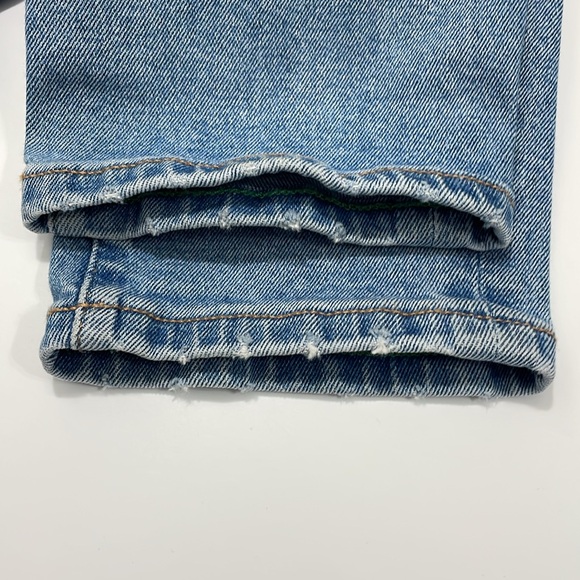 Tommy Hilfiger Size 34 Y2K vintage distressed light wash skinny jeans w/ patches - Picture 10 of 14